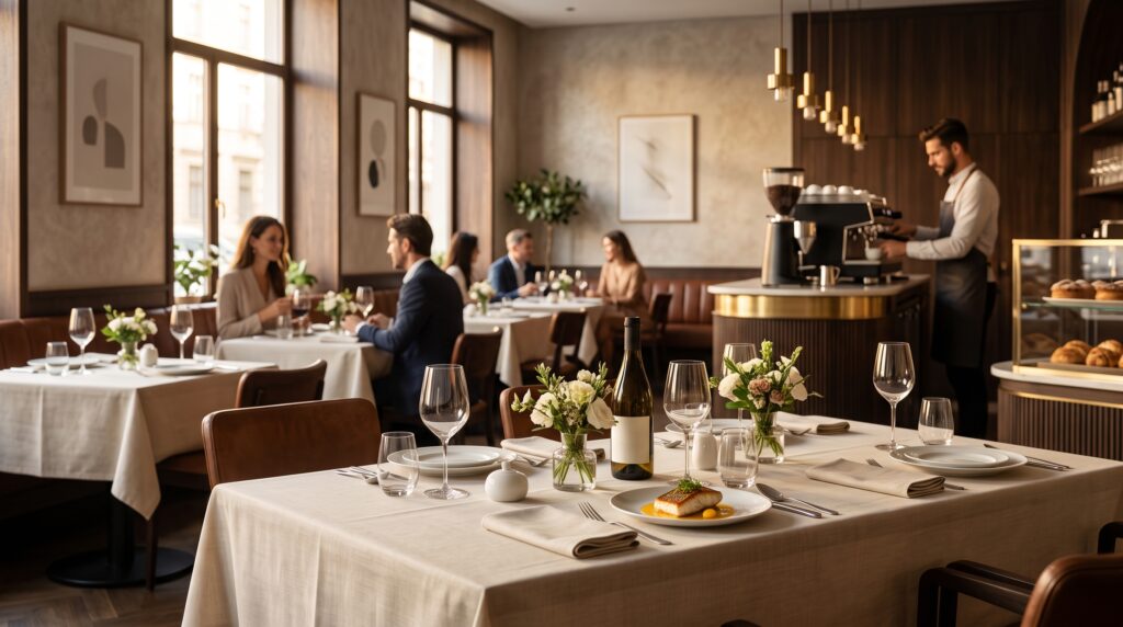 Kafe ve Restoranlarda Özel Üretim Tekstil Çözümleriyle Markalaşma restoran cafe sektörü